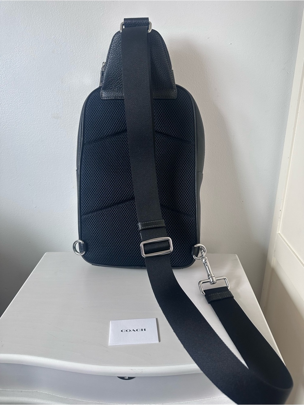 Coach Ethan Pebbled Leather Sling Backpack! - Picture 4 of 11